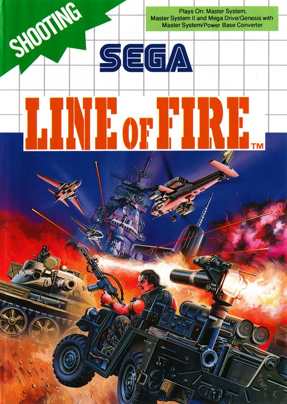 Line of Fire box art for Sega Master System